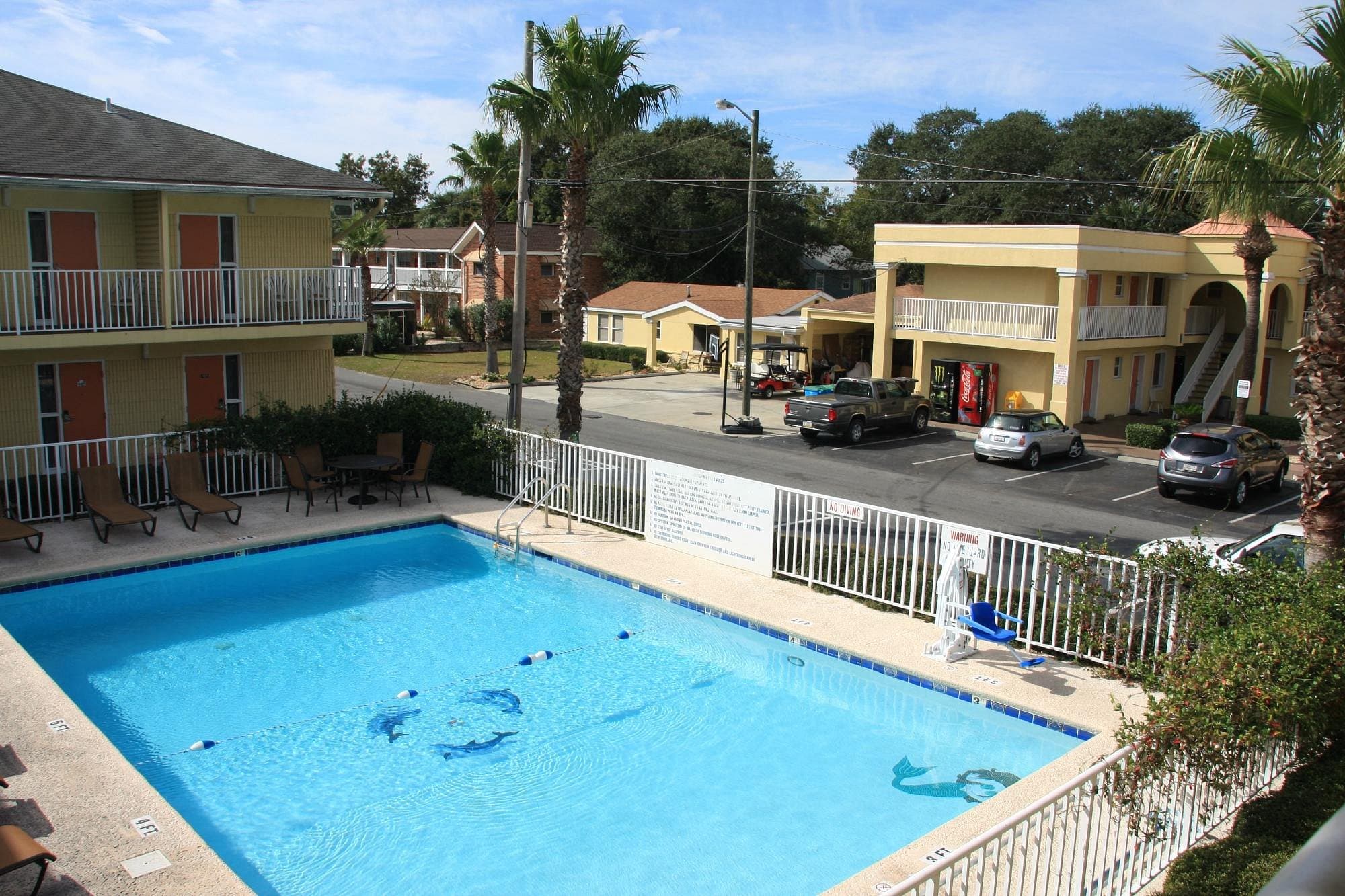 Saltwater pool, aerial view